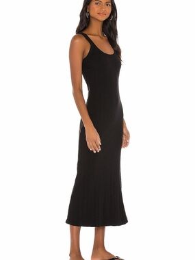 vitamin A West Dress Black Ribbed Tank Dress Size L